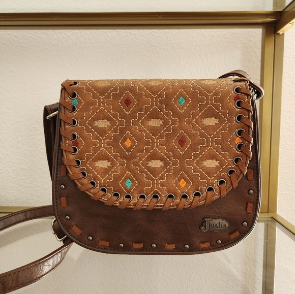 Justin Boots Bags Justin Embroidered Crossbody Bag Poshmark